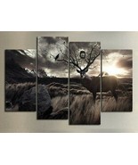 Multi Panel Print Badlands Deer Canvas 5 Piece Picture Wall Art Mule Buc... - £21.80 GBP+