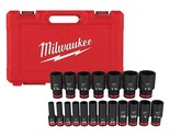 Milwaukee 49-66-7012 SHOCKWAVE 1/2&quot; Impact Duty SAE Socket Set - 19 PC - $244.99