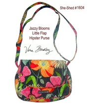 Vera Bradley Jazzy Blooms Little Flap Hipster Purse (used) - £10.26 GBP