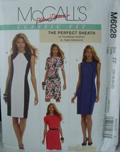 Pattern 6028 Sheath Dress sz 16-22 - £5.58 GBP