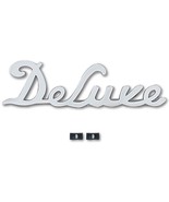 1939 Ford Deluxe New Chrome Die Cast Hood Side Emblem Script w/ Mounting... - $15.84 CAD