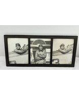 Vintage Photos (3) Aviator Handsome Man Various Poses With Plane Framed - £27.55 GBP
