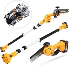 The 20V 4Point 0Ah Battery-Powered Electric Pole Saw With, Inch Length. - £152.27 GBP