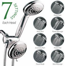 HotelSpa 3-Way 36-Setting Shower Head / Handheld Shower Combo (Premium Chrome) - £23.48 GBP