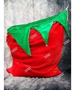 Red &amp; Green Santa Bag w/ Bells Christmas Santa&#39;s Toy Sack Claus Costume ... - $312.62 MXN