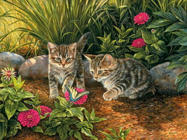Kittys In Then Garden Cross Stitch Pattern***L@@K*** - $2.95