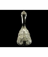 Glass Hand Dinner Bell, Handcut 24% Lead Crystal, Hexagon Handle, Sawtoo... - $33.29 CAD