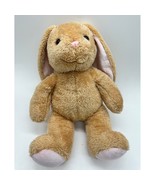 Vintage Build a Bear Easter Bunny Rabbit 15&quot; Tan Pink Ears Feet Nose Plu... - $12.19