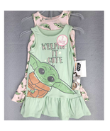 Disney Star Wars Dress Infants 12mo 2-Pack Baby Baby Yoda Green Pink Grogu - £10.16 GBP