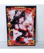 Sparkle Wolf Chinese Art Style Oversized Waifu Girl Card A4 Acrylic 11&quot; ... - $24.74