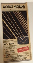 1986 Marshalls Gold Chains And Bracelets Vintage Print Ad pa22 - £4.68 GBP