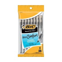 BIC Ultra Round Stic Grip Ball Pen, Medium Point, 1.2mm, Black, 8-Count ... - $13.00