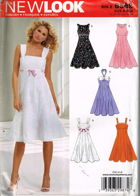 Primary image for New Look 6589 Misses Dress Sewing Pattern - UNCUT- Sizes 8 - 18