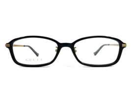 Gucci Eyeglasses Frames GG1057OJ 001 Black Matte Gold Asian Fit 55-17-140 - £137.84 GBP