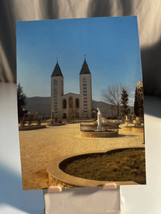Medjugorje Parish Church Steeple Vintage Postcard-Yugoslavia-Full Color-Damage - £2.33 GBP