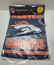 Denver Broncos Decorative Team Embossed Quality Suede Yard Flag 12.5&quot; x 18&quot; - $5.00