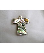 Gleaming Carved Abalone Cross Bead - NOT drilled - £15.98 GBP