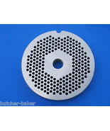 #22 x 1/8&quot; holes STAINLESS Meat Food Grinder Plate Disc Hobart TorRey LE... - $21.32