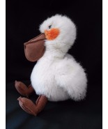 VINTAGE GUND 1987 LEATHER FEET PELICAN WHITE BLACK BABY BIRD PLUSH TOY 10&quot; - $30.75 CAD