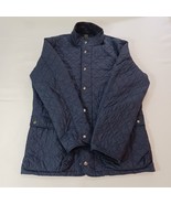 H&amp;M Blue Lined Full Zip Pockets Long Sleeve Winter Women’s Overcoat Size... - $41.81 CAD