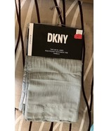 DKNY Gray Lined Curtains 2 Rod Pocket Panels Blackout 50 x 96 Broken Waves - $134.49 CAD