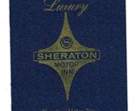 Sheraton Motor Inn New York City Passport to Luxury Booklet 1960&#39;s - £59.36 GBP