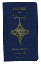 Sheraton Motor Inn New York City Passport to Luxury Booklet 1960&#39;s - £58.54 GBP