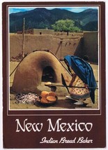 Postcard Indian Bread Baker Taos New Mexico - $2.07