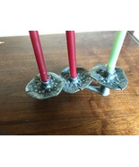 Vintage Lotus Flower Candle taper holder  Metalware by Metzke - $15.84
