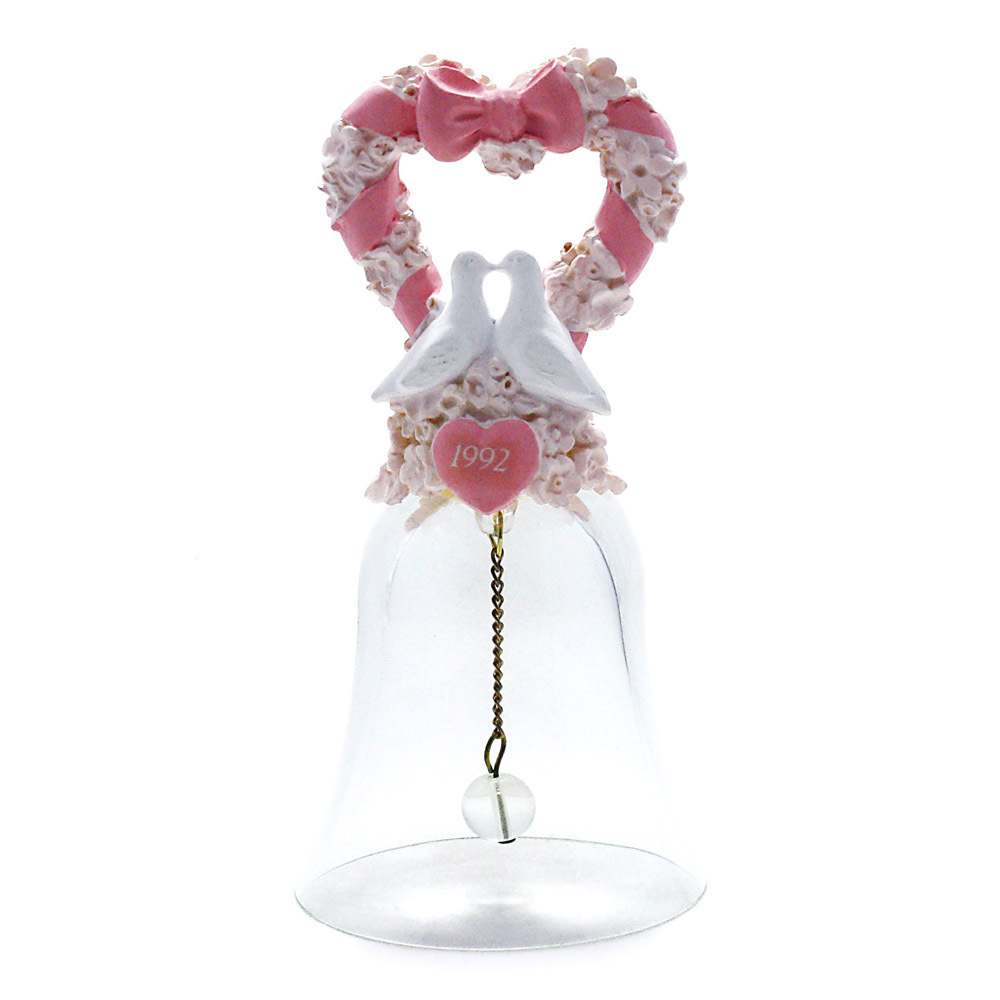 Avon Love Doves Bell ~ Glass &amp; Resin Valentines Day or Anniversary Colle... - $1.85