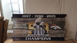 Denver Broncos Sign, Broncos super bowl champions sign wall art - $94.05