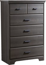 Gray Maple With Antique Handles 5-Drawer Dresser From The South Shore Versa - £234.18 GBP