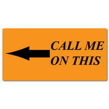 Call Me On This, 2 x 1 Orange Fluorescent, Roll of 500 Stickers - £17.25 GBP