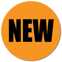 1 Inch Circle, NEW Fluorescent Orange, Roll of 50 Stickers - £7.39 GBP