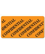 Confidential, 2 x 1 Orange Fluorescent, Roll of 1,000 Stickers - $32.64