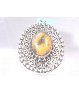 Artisan Craft Bumble Bee Jasper(15x12mm) Sterling Silver 8.41Ct Ring Sz1... - $28.34