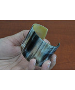 buffalo HORN carved CUFF bangle bracelet #4105 - $133.04 MXN