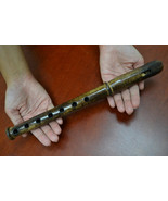 hand CARVED WOOD flute 13&quot; #F-300 - $12.00