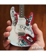 JIMI HENDRIX &quot;Monterey&quot; Fender Strat Replica 1:4 Scale Guitar ~Axe Heaven - £26.01 GBP