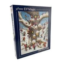 Vermont Christmas Co. Elf Magic Jigsaw Puzzle Co. 1000 Piece 24 x 30 in. - £15.12 GBP