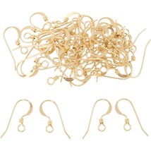 50 Fish Hook Earring Wires 14K Gold Filled 21 Gauge - £66.82 GBP