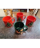 Waechtersbach Christmas Tree Red Mug &amp; Cookies Green Mug Set of 4 - $67.87 CAD