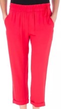 Elizabeth &amp; James Women&#39;s Pants Sloan Red Cuffed Crop Pants Size Large New - £58.77 GBP