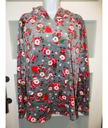 No Boundaries Plush Christmas Santa Hoodie Pullover Gray LS Size XXXL (2... - $389.31 MXN