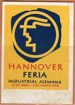 Germany 1958 Very Fine Local Imperforate Stamp Hannover Feria Industrial Alemana - £0.87 GBP