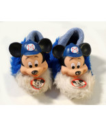 Vintage 60s-70s Toddler Size 6 Mickey Mouse Club Plush Slippers, Rubber ... - £15.56 GBP