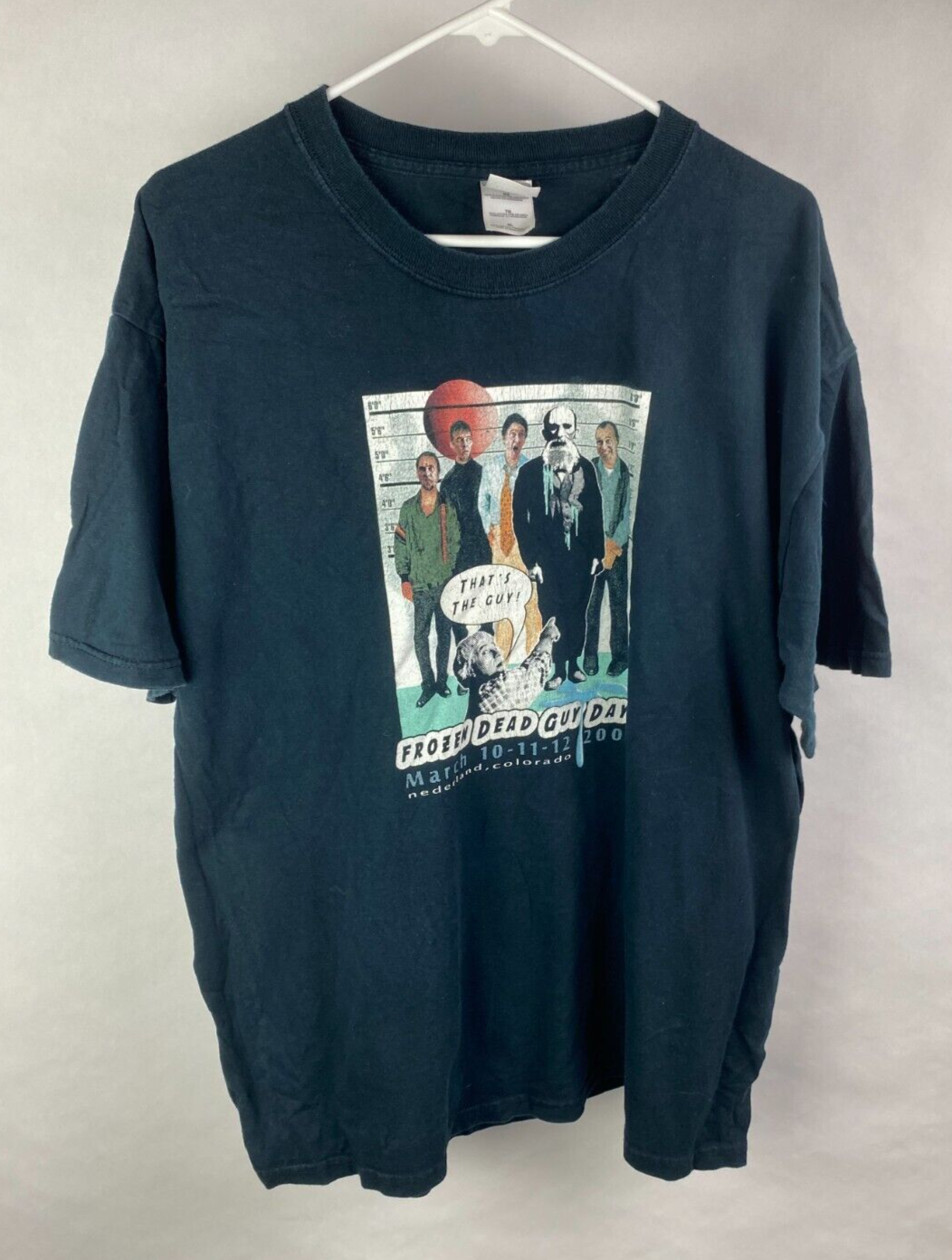 Frozen Dead Guys 2006 Festival Nederland Colorado Mens XL T-Shirt Police Lineup - $34.95