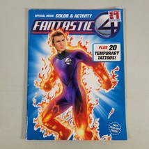 Fantastic 4 Color and Activity Coloring Book RARE Human Torch On The Cover 2005 - £7.16 GBP