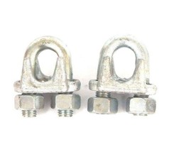 LOT OF 2 NEW 7/8&quot; FORGED WIRE ROPE CLIP CABLE CLAMPS FE - £25.91 GBP