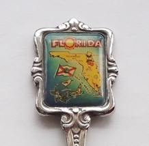 Collector Souvenir Spoon USA Florida Map Flag Sailboat Mockingbird Orang... - £3.92 GBP